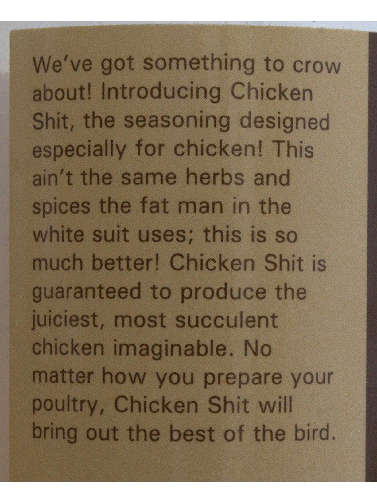 BCR Chicken Shit Seasoning 9oz $15.98