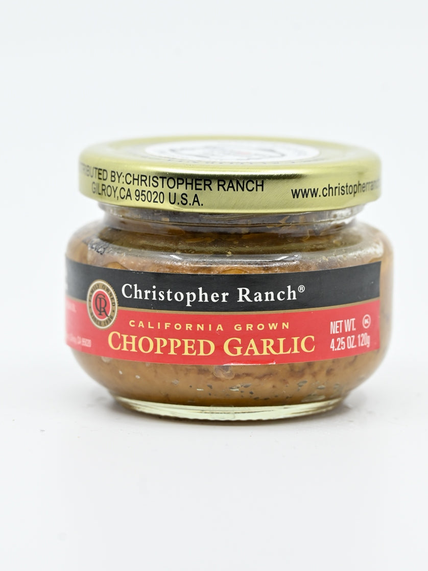 Chopped Garlic Christopher Ranch Gilroy California 4.25 oz $3.98