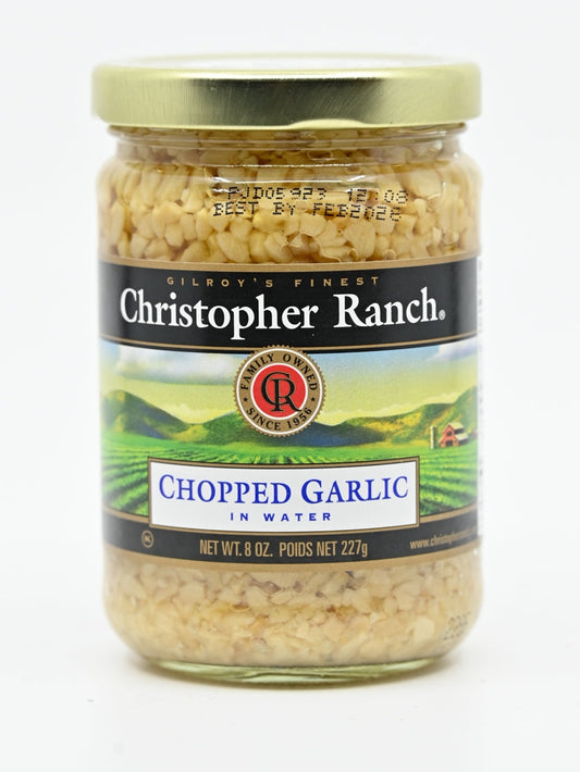 Chopped Garlic in Water Christopher Ranch Gilroy California 8 oz $6.98