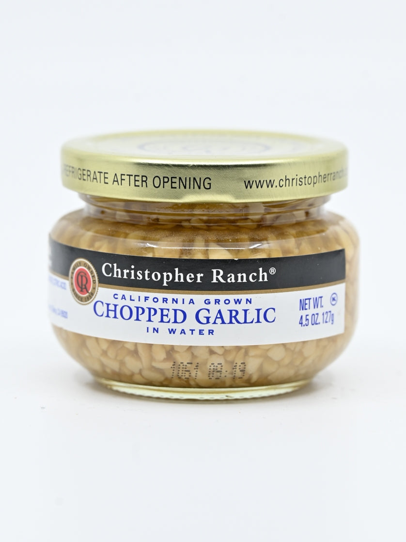 Chopped Garlic in Water Christopher Ranch Gilroy California 4.25 oz $3.98