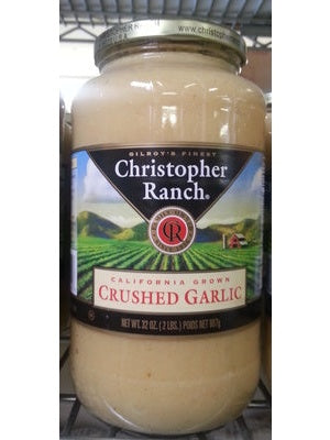 Crushed Garlic Christopher Ranch Gilroy California 32 oz Best Deal 37 cents per oz $11.98