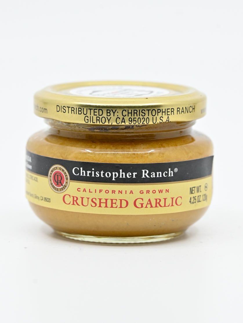 Crushed Garlic Christopher Ranch Gilroy California 4.25 oz $3.98