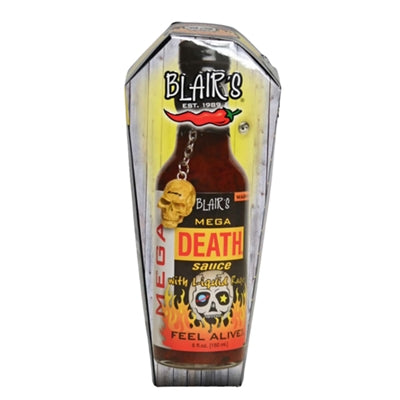 Hot Sauce Blairs Mega Death with Skull Keyring 5 oz Heat 10 $24.98