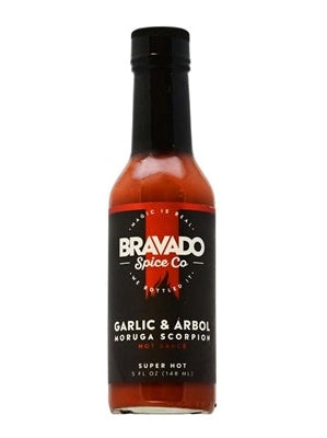 Hot Sauce Bravado Garlic & Arbol Moruga Scorpion 5 oz Heat 9 $15.98