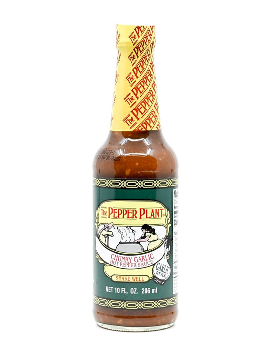 Hot Sauce The Pepper Plant Chunky Garlic 10 oz BIG Bottle Heat 5 $6.98