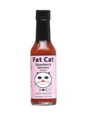 Hot Sauce Fat Cat Strawberry Serrano 5 oz Heat 5 $7.98