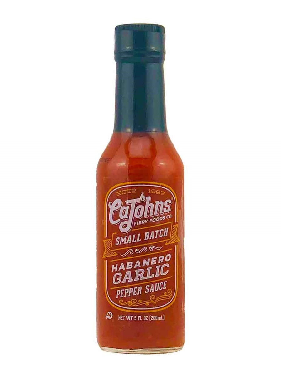 Hot Sauce CaJohns Small Batch Habanero Garlic 5 oz Heat 8 $7.98