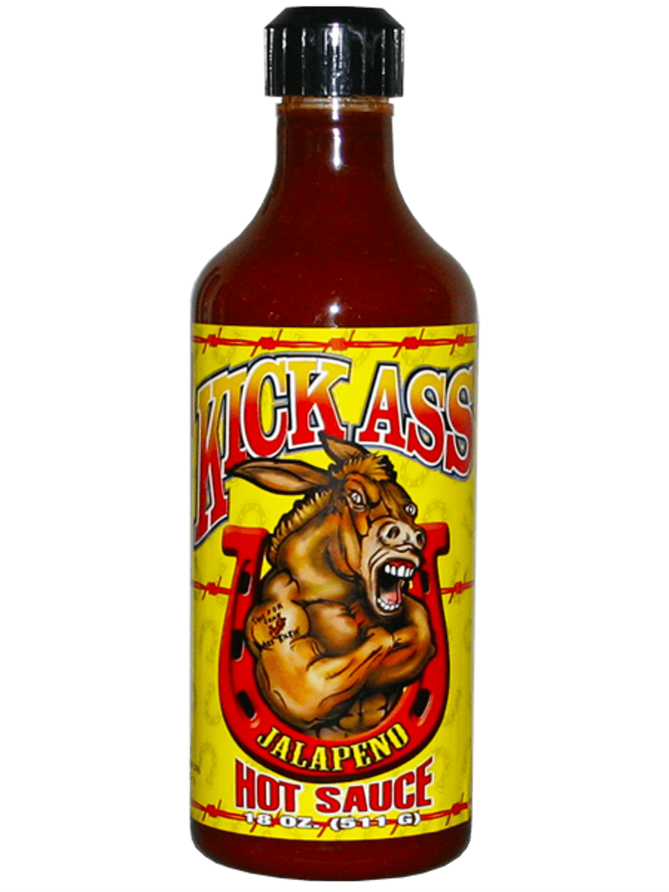 Hot Sauce Ass Kickin Kick Ass Jalapeno Heat 6 Big Plastic Great Value 18 oz bottle $10.98