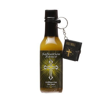 Hot Sauce Salvation Sauce Caribbean Lime with Mini Bible Keyring Heat 5 $13.98