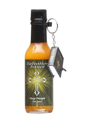 Hot Sauce Salvation Sauce Mango Pineapple with Mini Bible Keyring 5 oz Heat 4 $13.98
