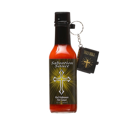 Hot Sauce Salvation Sauce Red Habanero with Mini Bible Keyring Heat 10 $13.98