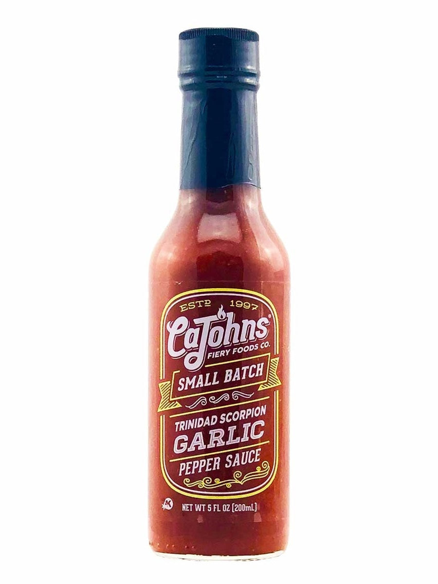 Hot Sauce CaJohns Small Batch Garlic Trinidad Scorpion 5 oz Heat 9 $8.98
