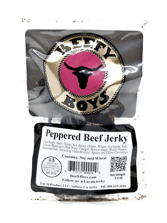 Jerky Peppered Beef Jerky Beefy Boys 2.4 oz $16.98