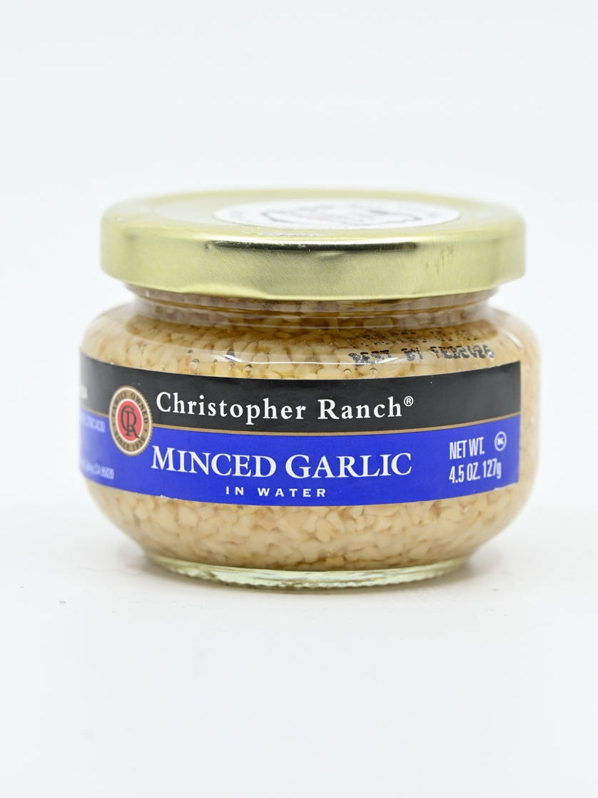 Minced Garlic in Water Christopher Ranch Gilroy California 4.25 oz $3.98
