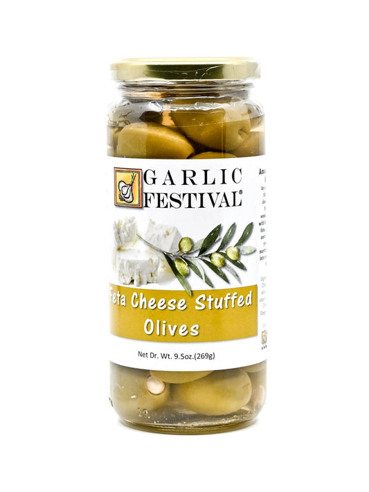 Olives Feta Cheese Stuffed Olives Garlic Festival Foods Dr Wt 9.5 oz $12.98