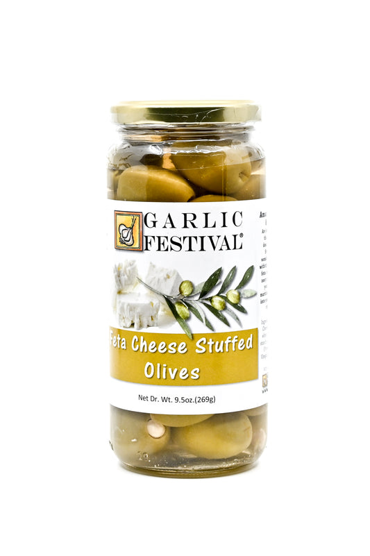 Olives Feta Cheese Stuffed Olives Garlic Festival Foods Dr Wt 9.5 oz $12.98