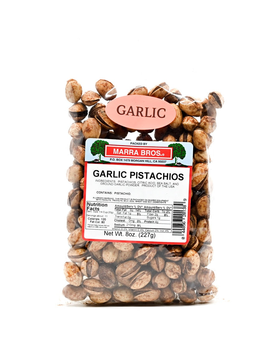 Pistachios Garlic Pistachios Marra Bros 8 oz $9.98