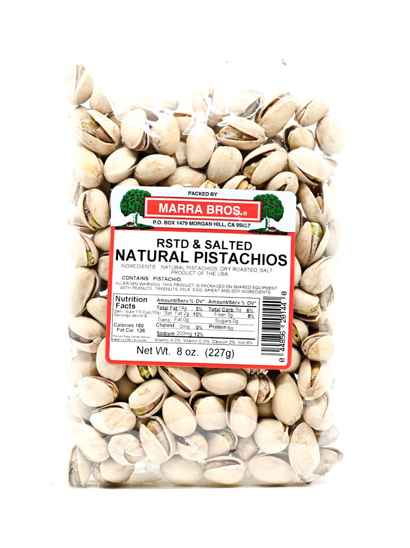 Pistachios Roasted & Salted Natural Pistachios Marra Bros 8 oz $9.98