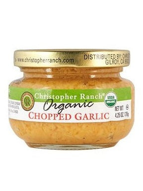 Chopped Garlic Organic USDA Christopher Ranch Gilroy California 4.25 oz $4.98