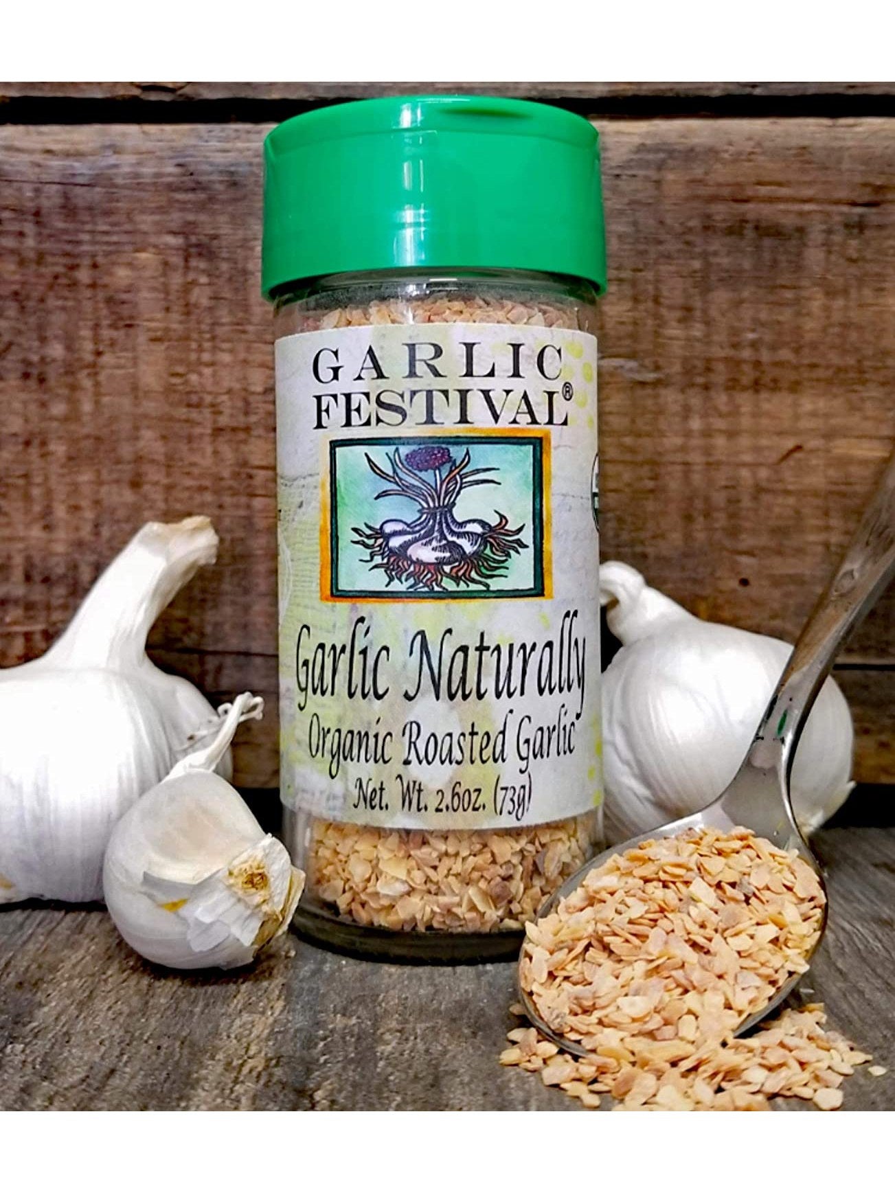 Garlic Naturally USDA ORGANIC Roasted Garlic Pieces 2.6 oz Garlic Festival Foods $8.98