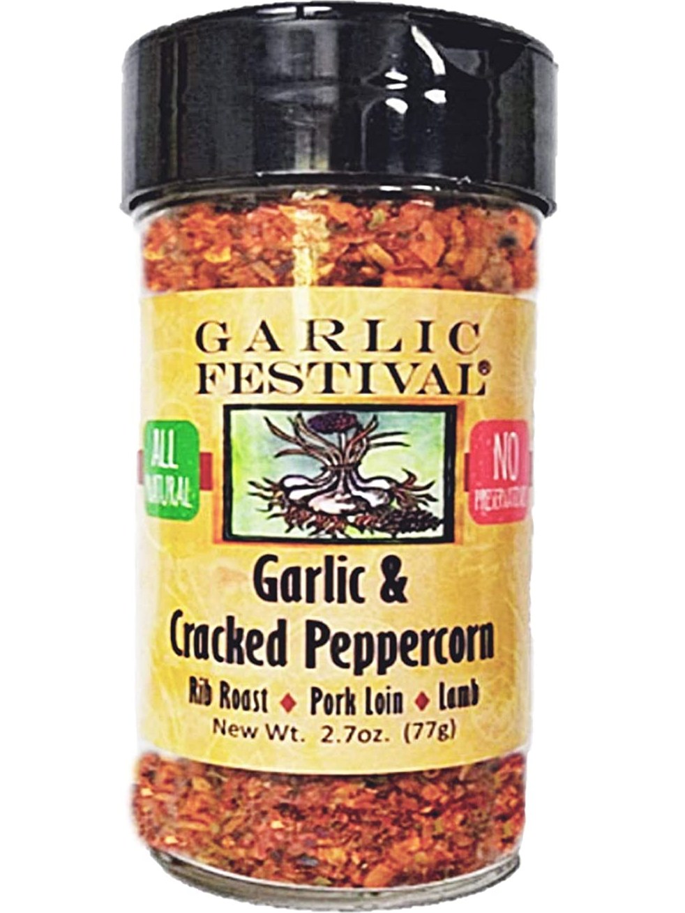 Seasoning Garlic & Cracked Peppercorn 2.7 oz Garlic Festival Foods $8.98