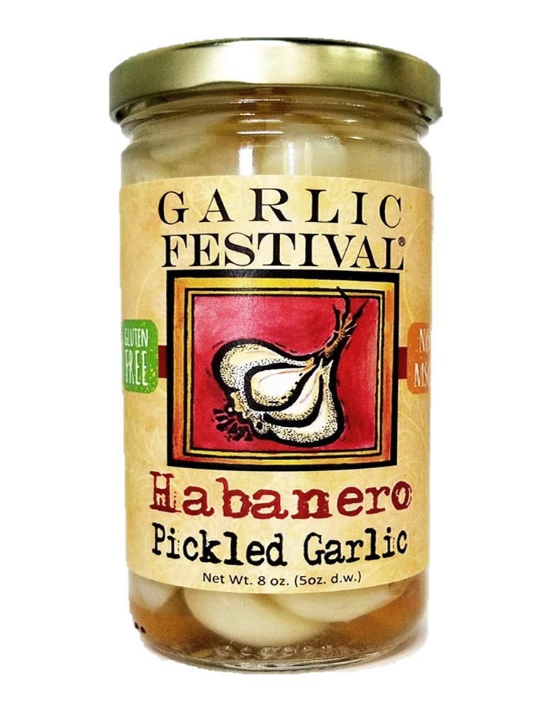 Pickled Garlic Habanero 8 oz Garlic Festival Foods $9.98