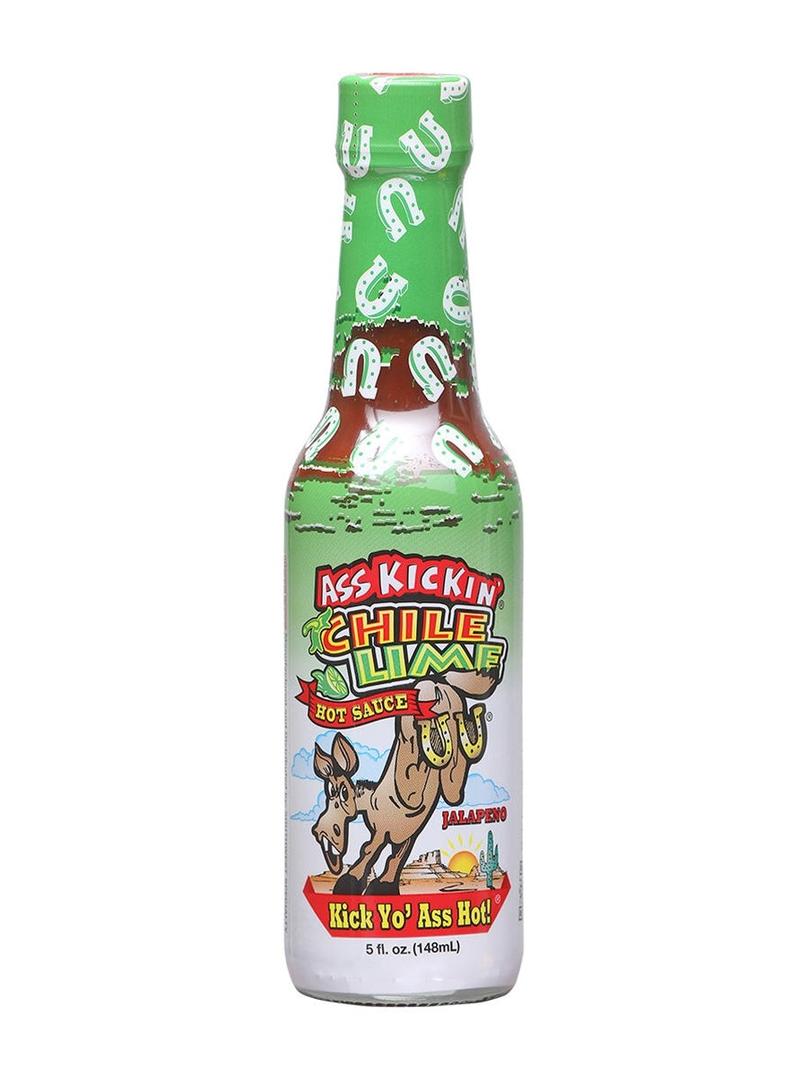 Hot Sauce Ass Kickin Chili & Lime Jalapeno 5 oz Heat 4 Arizona
