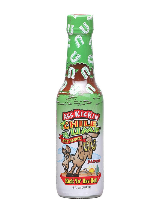 Hot Sauce Ass Kickin Chile & Lime Jalapeno 5 oz Heat 4 Arizona. $11.48