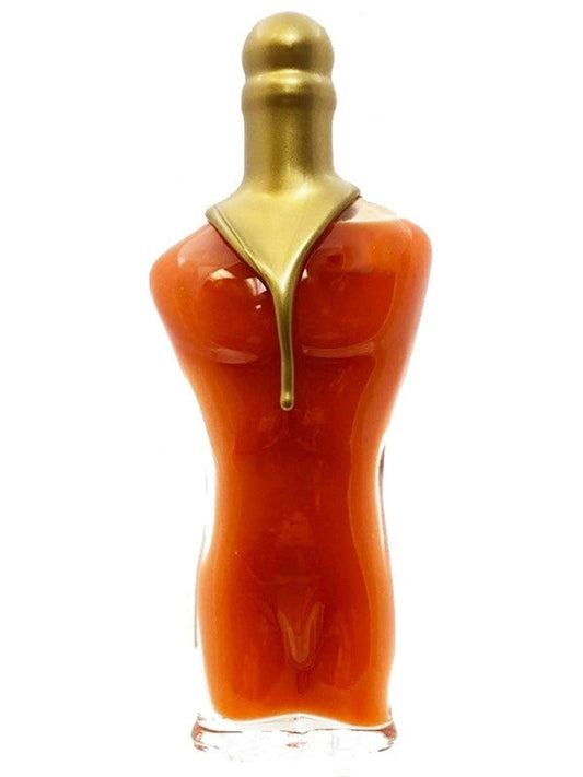 Hot Sauce Adam Glass bottle with Gold Wax Finish  Heat 6 $13.98