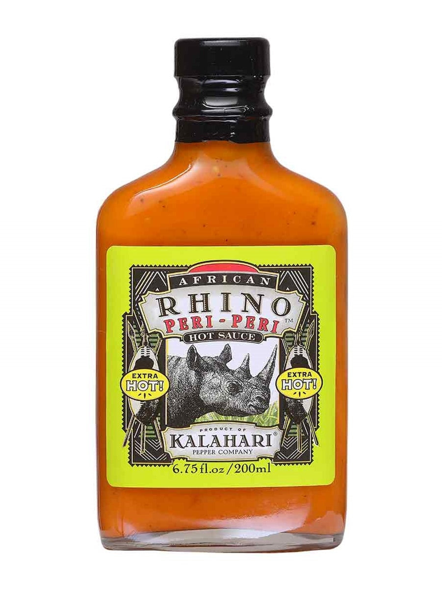 Hot Sauce African Rhino Per Peri Extra Hot 6.75 oz Flask Heat 9
