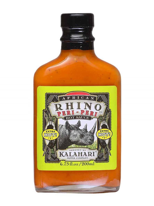Hot Sauce African Rhino Per Peri Extra Hot 6.75 oz Flask Heat 9