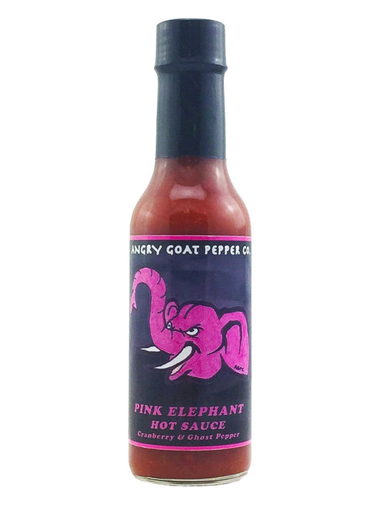 Hot Sauce Angry Goat Pepper Co Pink Elephant Cranberry & Ghost Pepper 5 oz Heat 6 $9.48