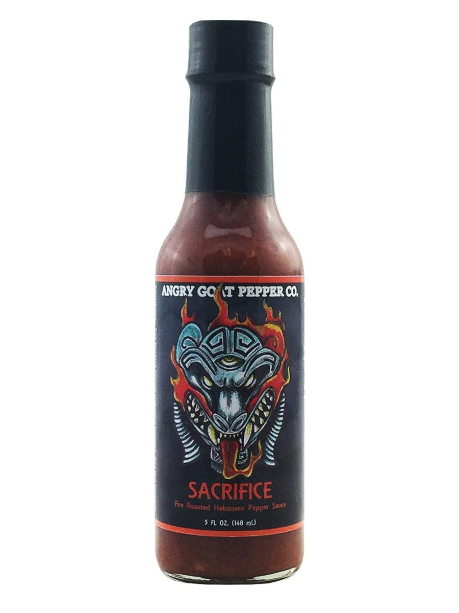 Hot Sauce Angry Goat Pepper Co Sacrifice Fire Roasted Habanero 5 oz Heat 6