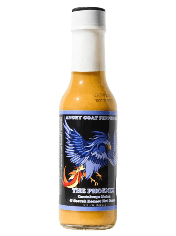 Hot Sauce Angry Goat Pepper Co The Phoenix Featured on Hot Ones Cantaloupe Melon & Scotch Bonnet Peppers 5 oz Heat 3 $10.98