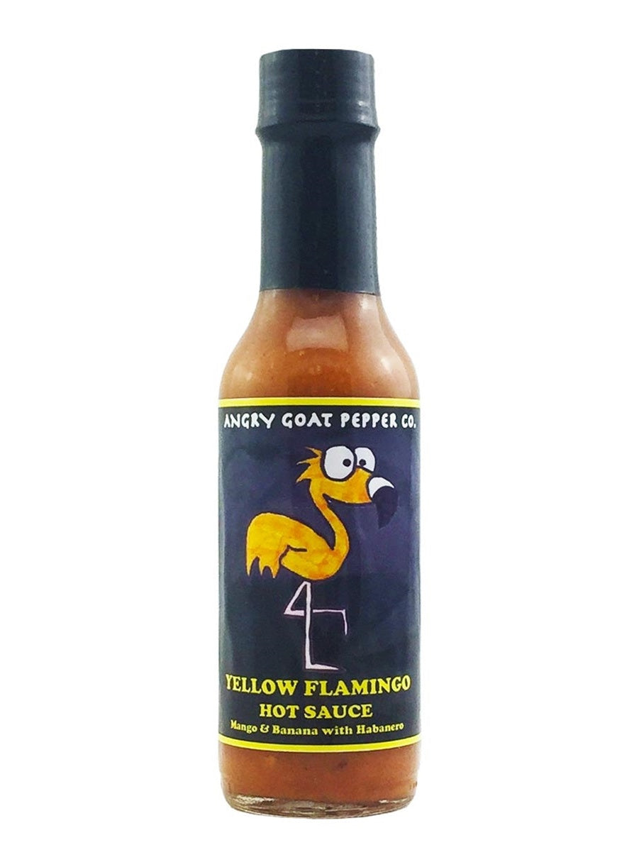 Hot Sauce Angry Goat Pepper Co Yellow Flamingo Mango & Banana Habanero 5 oz Heat 4 $9.48