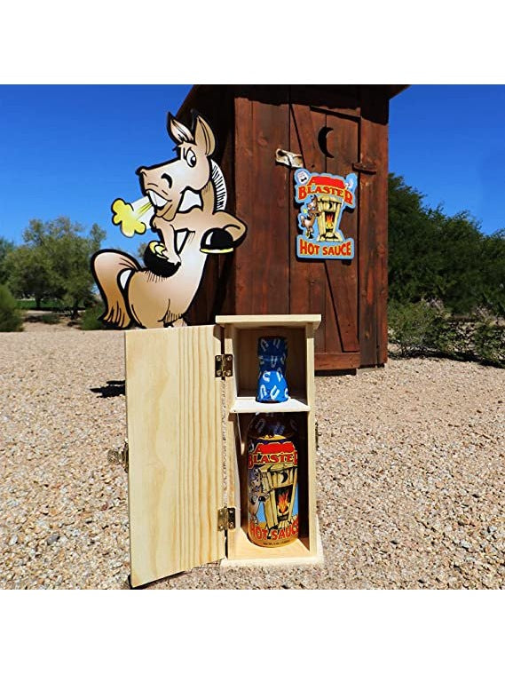 Hot Sauce Ass Blaster In Wooden Outhouse 5 oz Heat 10 Arizona
