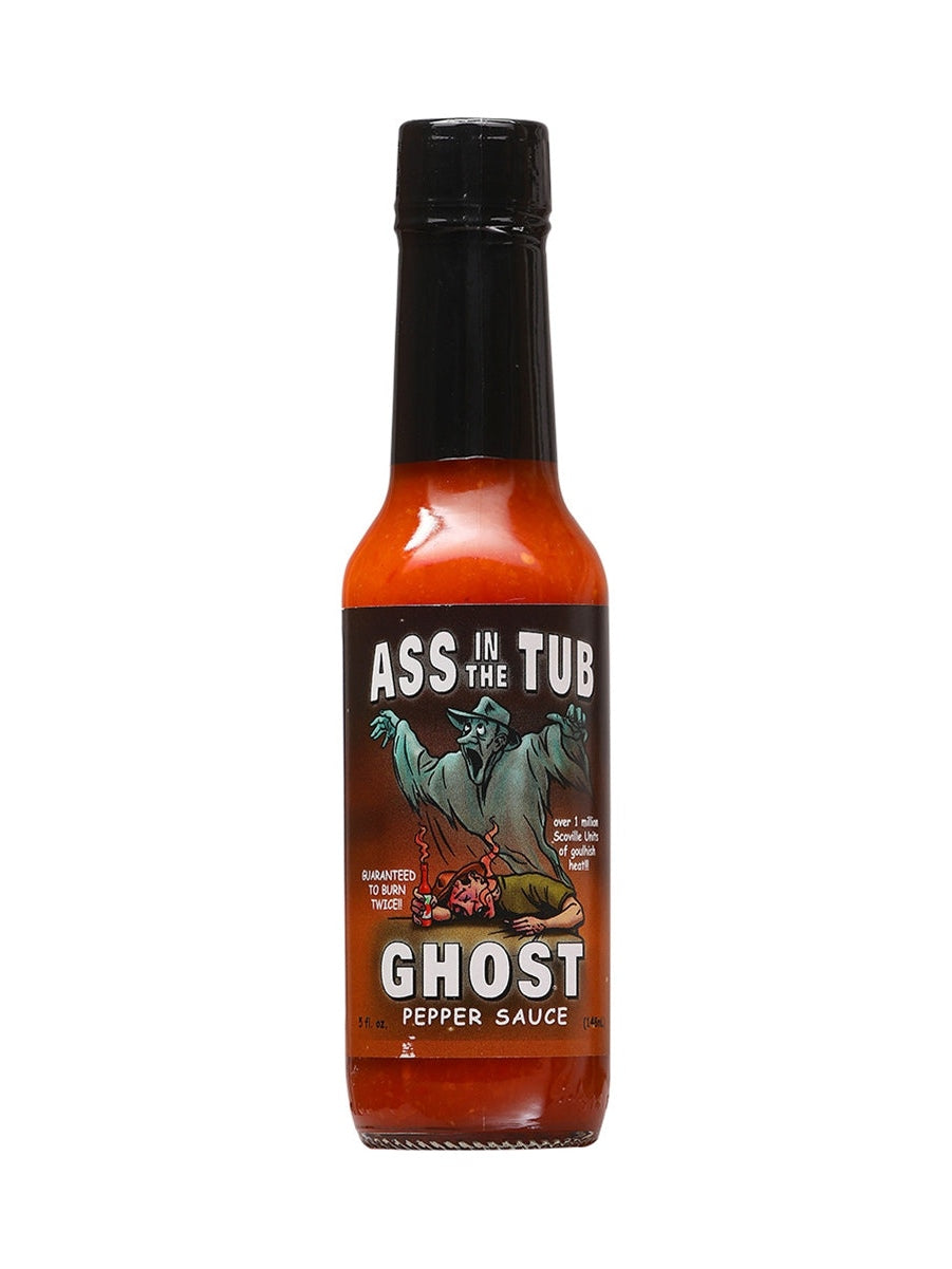 Hot Sauce Ass in the Tub Ghost 5 oz Heat 10 +++Over 1 million Scoville Guaranteed to Burn $9.98 Twice Heat Extract