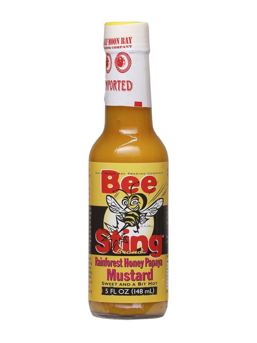 Hot Sauce Bee Sting Rainforest Honey Papaya Mustard Sweet and a bit hot Heat 3 5 oz $7.48