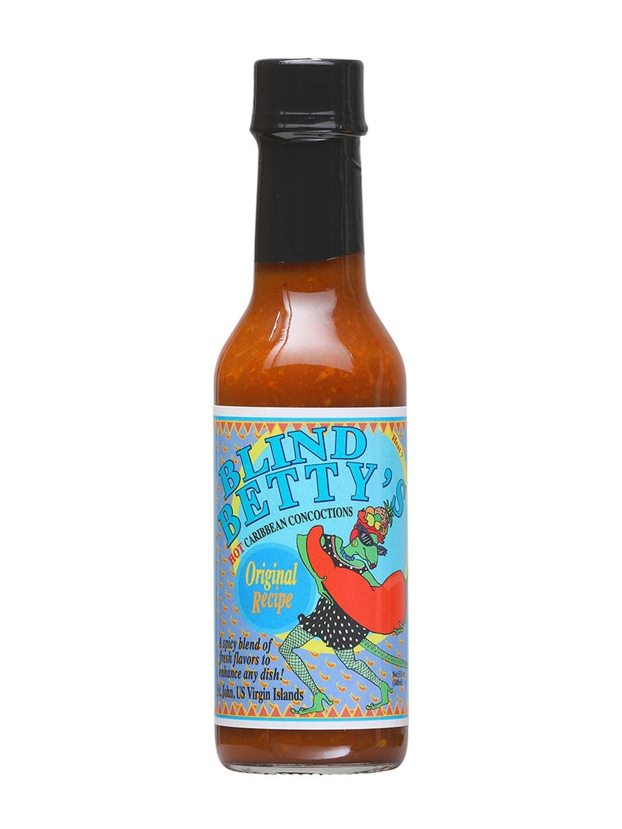 Hot Sauce Blind Bettys Hot Caribbean Original 5 oz Heat 7 St John Us Virgin Islands
