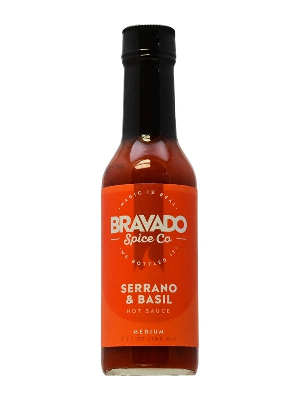 Hot Sauce Bravado Spice Co Serrano & Basil Medium 5 oz Heat 5