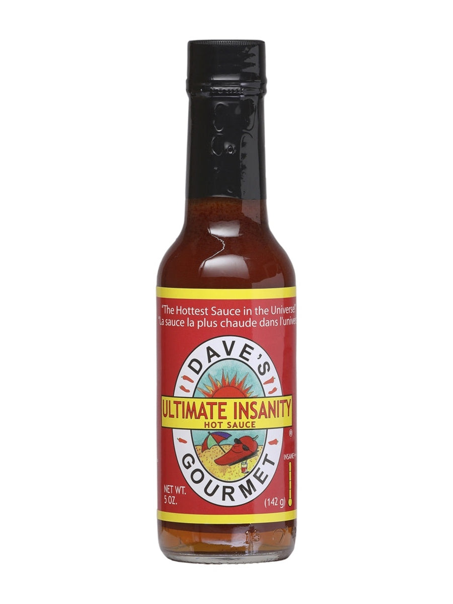Hot Sauce Daves Gourmet Ultimate Insanity 5oz The Hottest Sauce in the Universe Red Label 10+++ Extract