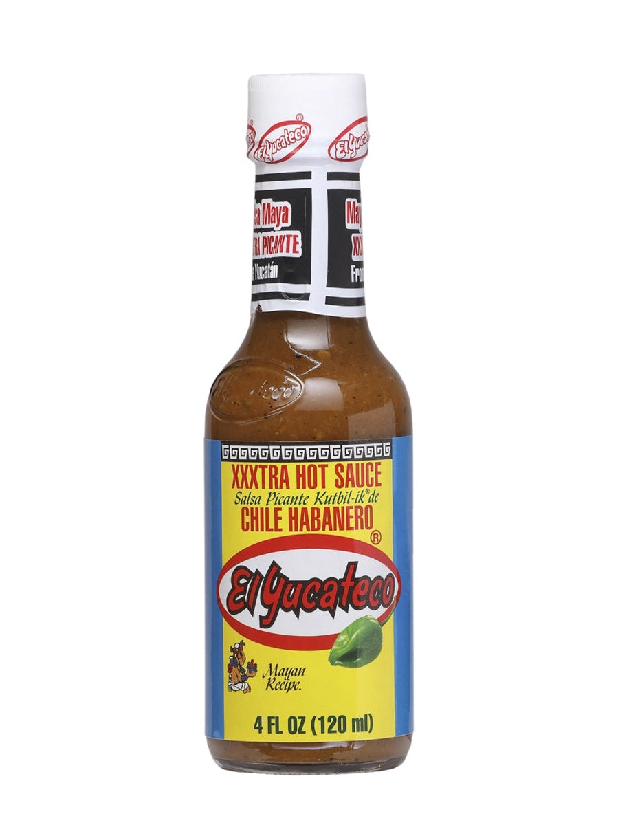 Hot Sauce El Yucateco Chili Habanero XXXTra Hot 4 oz Mayan Recipe Salsa Picante Kutbil-ik de Heat 10 $6.98
