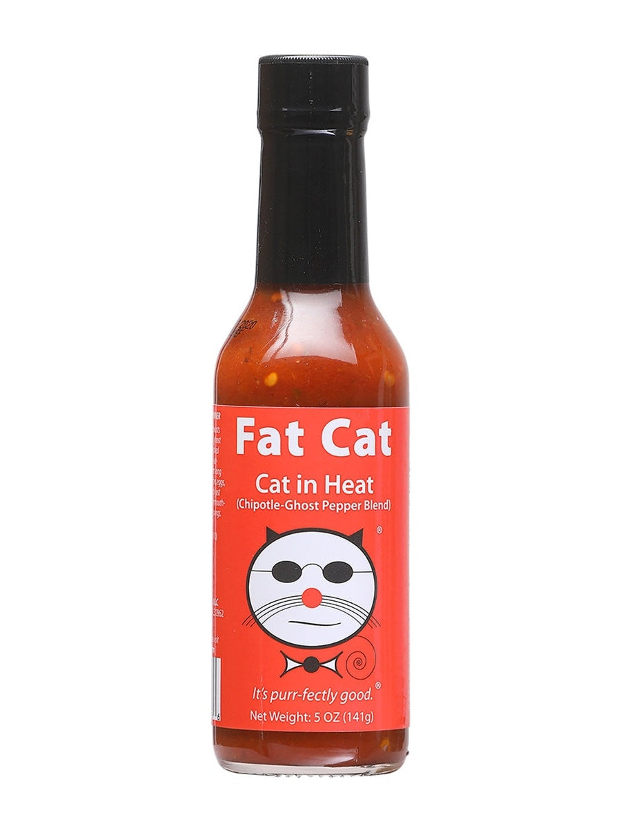 Hot Sauce Fat Cat In Heat Chipotle Ghost Pepper Blend 5 Oz Heat 10 1811