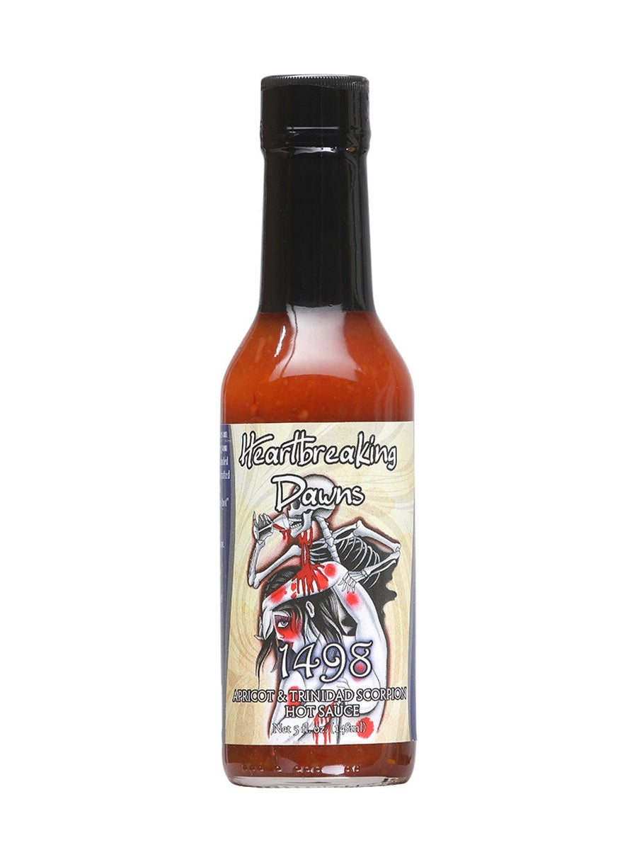 Hot Sauce Heartbreaking Dawns 1498 Apricot & Trinidad Scorpion 5 oz Heat 10