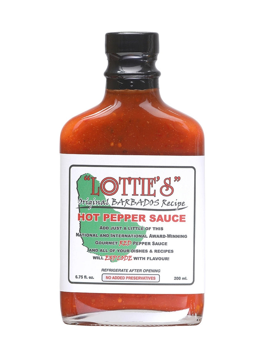 Hot Sauce Lotties Original Barbados Red Hot Pepper Sauce 6.75 oz Flask Heat 8 $10.98