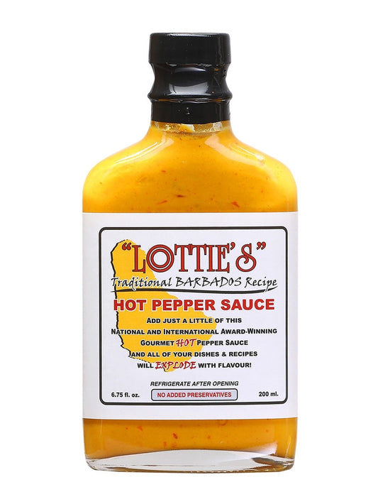 Hot Sauce Lotties Traditional Barbados 6.75 oz Flask Yellow Heat 7 $10.98