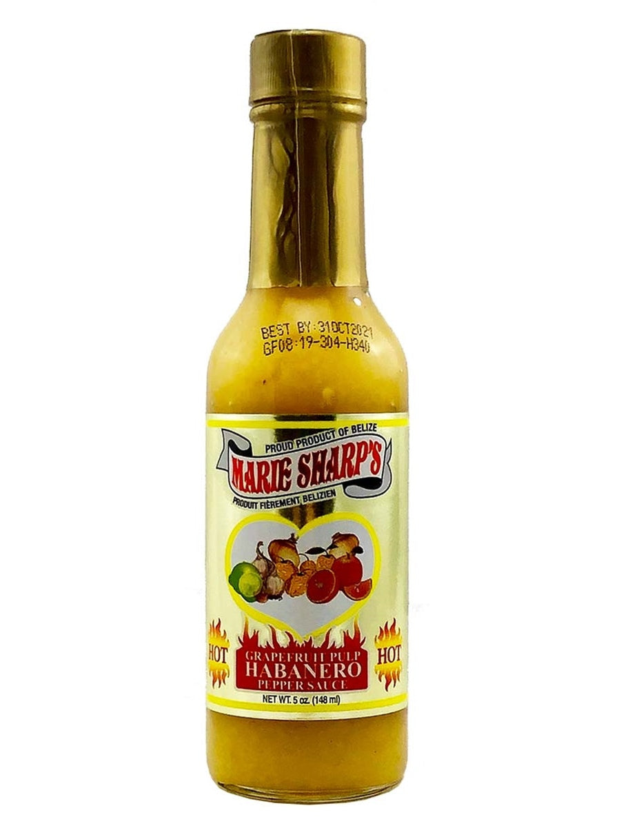 Hot Sauce Marie Sharps Grapefruit Pulp Habanero 5 oz Belize Heat 8