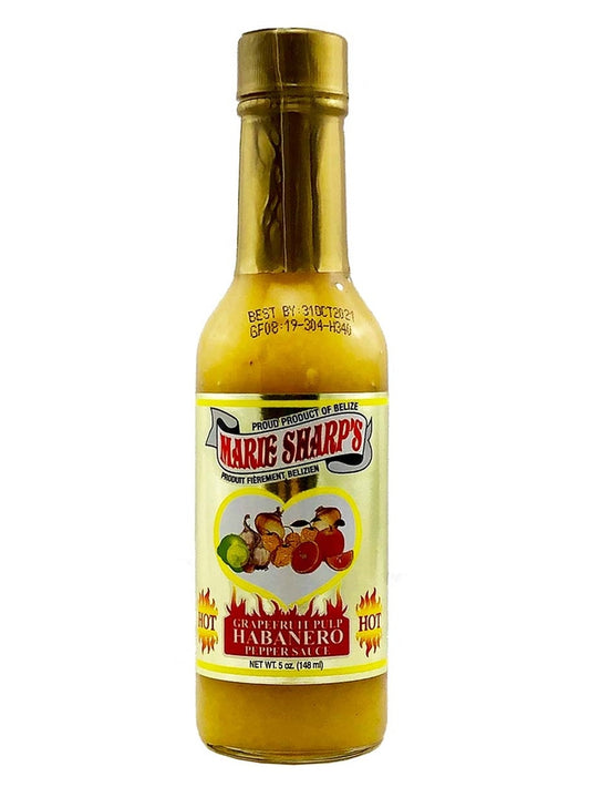 Hot Sauce Marie Sharps Grapefruit Pulp Habanero 5 oz Belize Heat 8