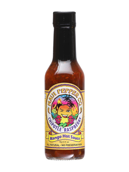 Hot Sauce Maui Pepper Co Chipotle Raspberry Mango  5 oz Heat 6
