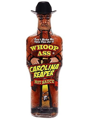 Hot Sauce Whoop Ass Chipotle in a Cowboy Shaped Glass Bottle with Cowboy Hat  5.6 oz Heat 9 $9.98